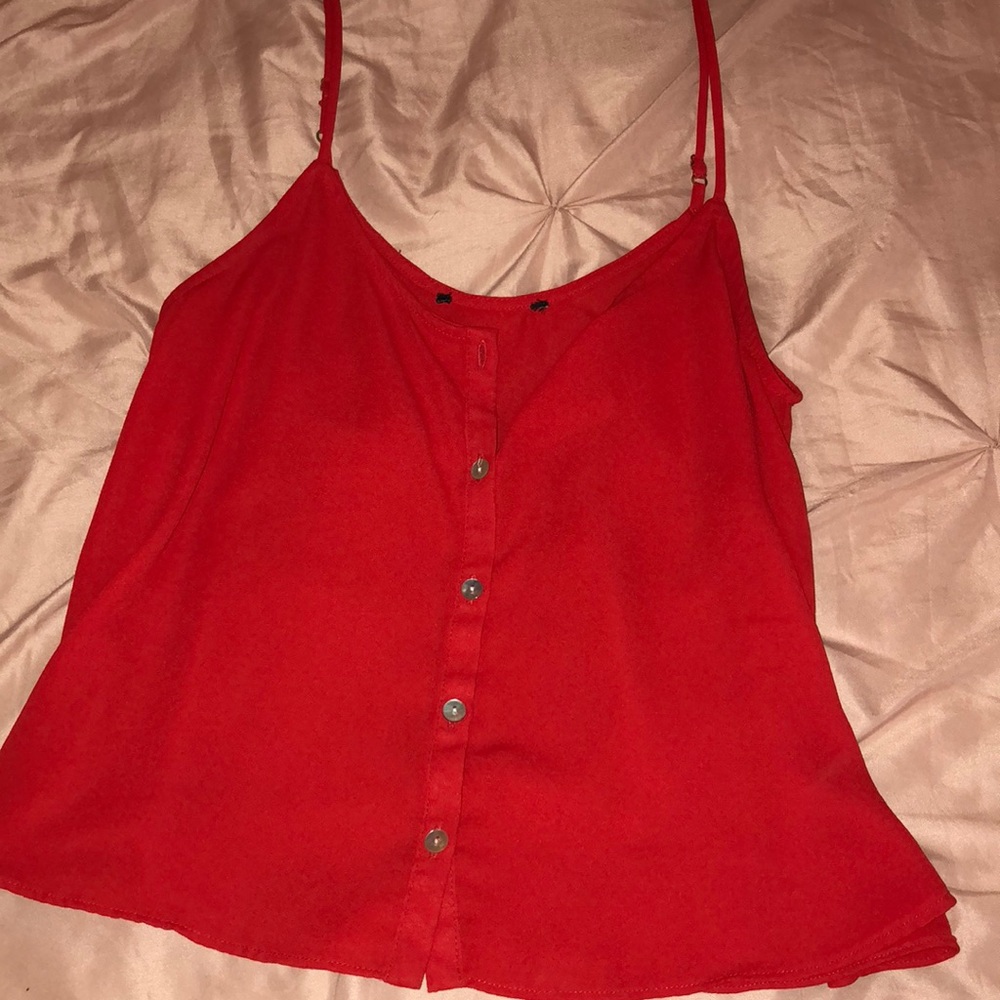 Red Button down